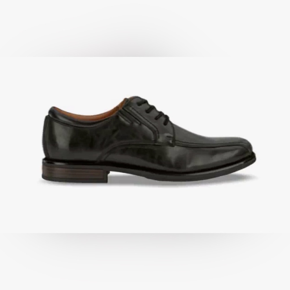 Dockers Black Lace-Up Men's Dress Shoes with Tan Interior